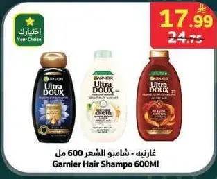 Garnier Hair Shampoo 600ml