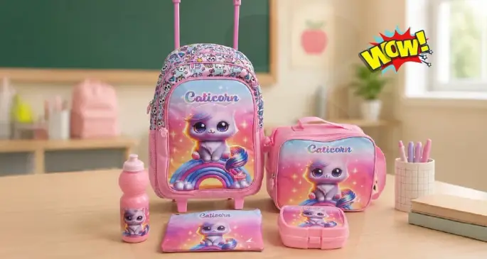 Caticorn backpack set.