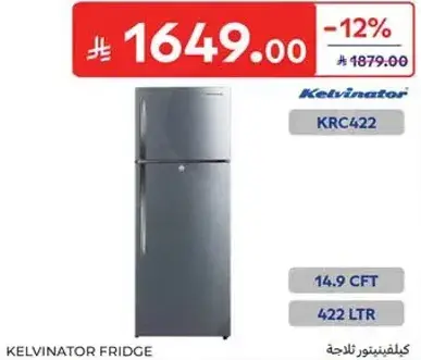 KELVINATOR FRIDGE KRC422, 14.9 CFT