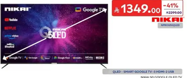 Nikai 50" Smart Google QLED TV