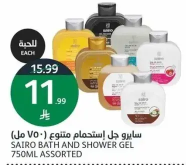 Sairo Bath and Shower Gel 750ML Assorted