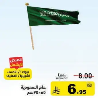علم السعوديه 90×60 سم