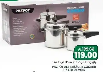 Pazpot Al Pressure Cooker 5+3 Ltr