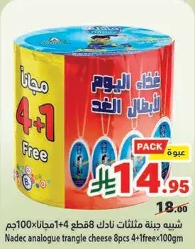 شبيه جبنه مثلثات نادك 8 قطع + 1 مجانا 100جم