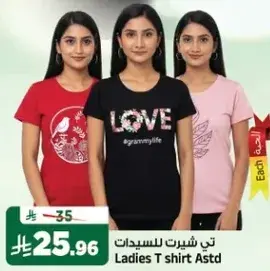 Ladies T shirt Astd