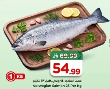سمك السلمون النرويجي 23 للكilo