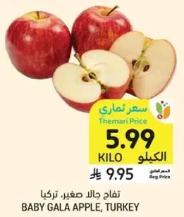 Baby Gala Apple from Turkey, sold by the kilo.