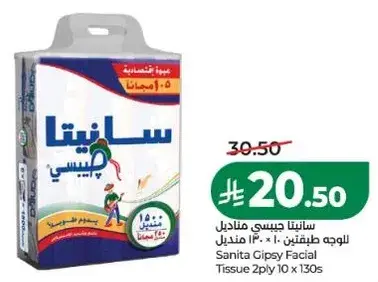 Sanita Gipsy Facial Tissue 2ply 10 x 130s