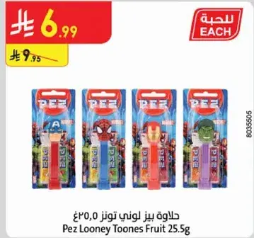 Pez Looney Toones Fruit 25.5g