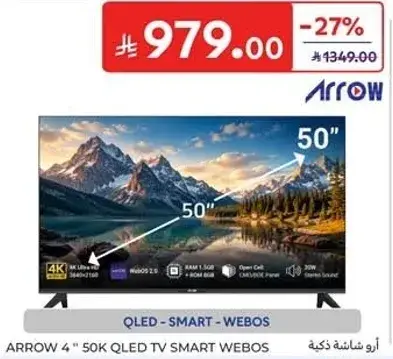 ARROW 50" Smart QLED TV.